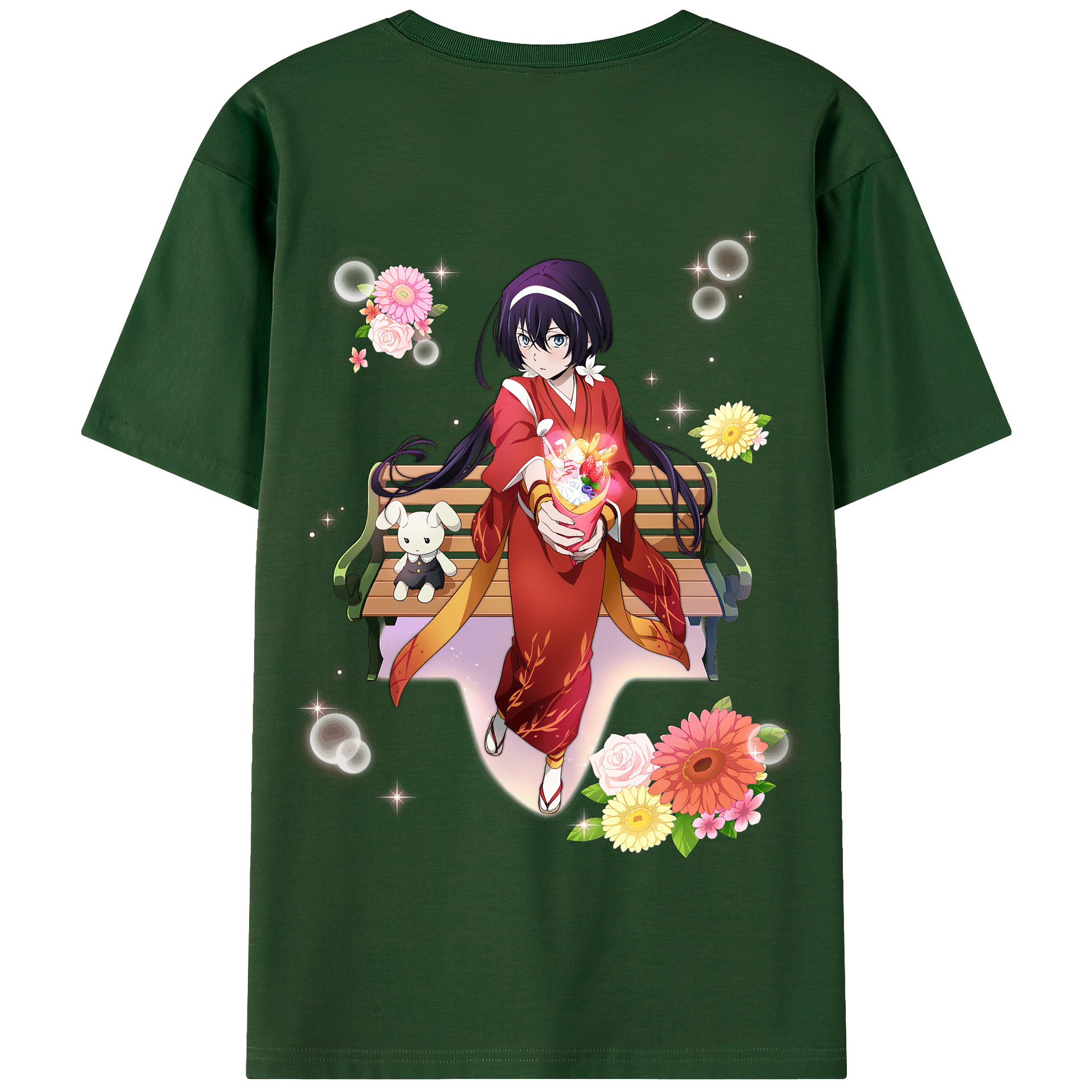 （画像用） 文豪ストレイドッグス Bungo Stray Dogs 綿100％半袖Tシャツ（背面プリント）